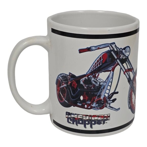 American Chopper Coffee Mugs (2) Black Widow Bike Orange County OCC Memorabilia - Picture 2 of 16